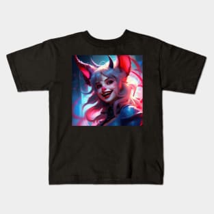 Cute Devil Girl Kids T-Shirt